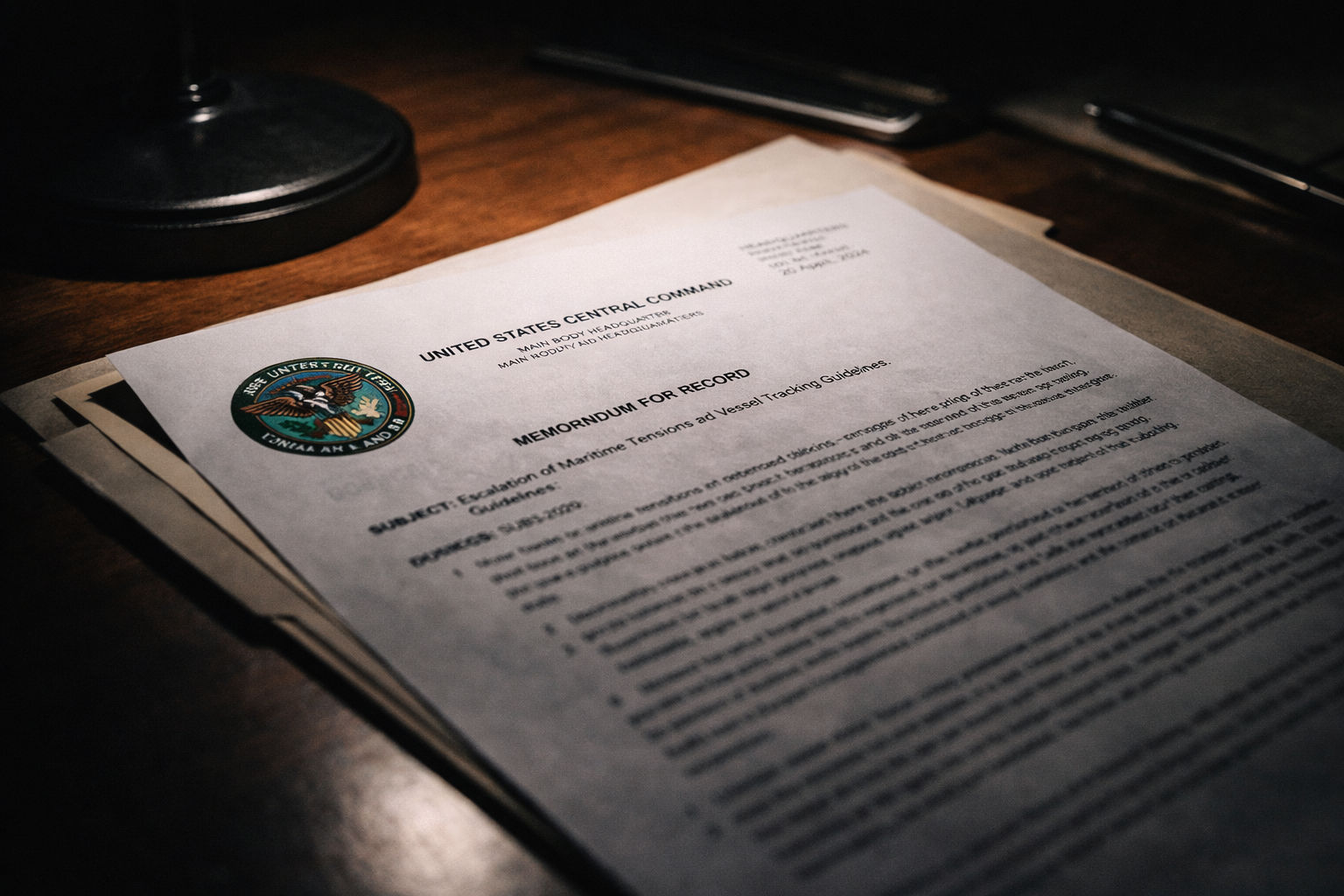 Documento confidencial de CENTCOM