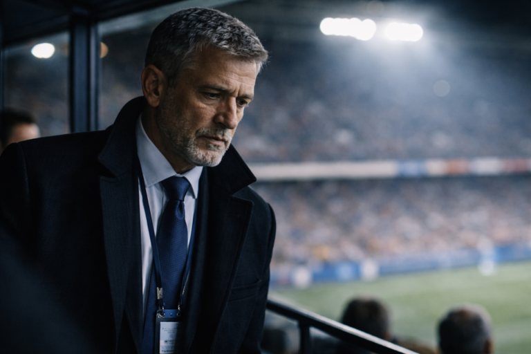 Ejecutivo observando el partido desde la VIP