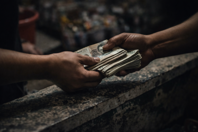 Intercambio de billetes en mostrador